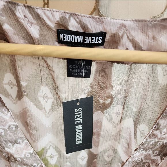 Steve Madden Kimono in Clay Boho Swim Cover-up print NWT - Picture 3 of 6